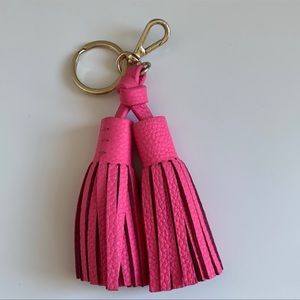 Kate Spade pink tassel key fob